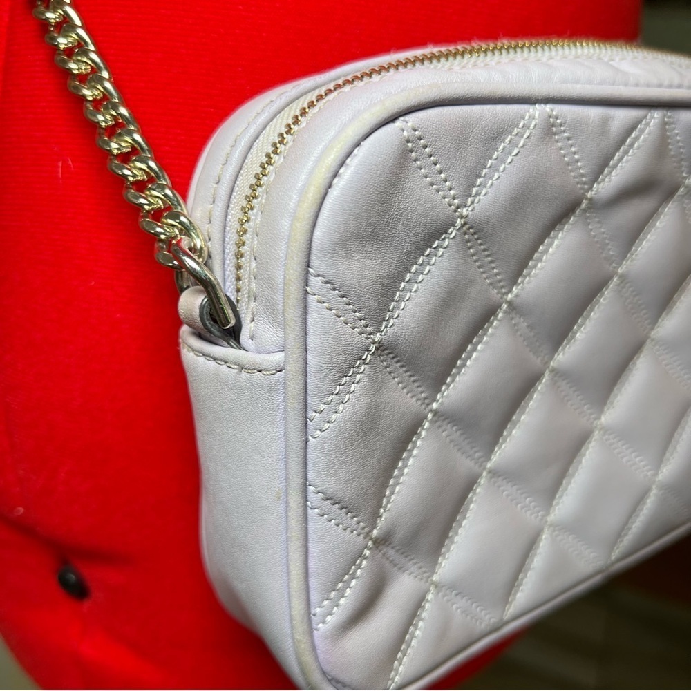 Kate Spade Carey Mini Quilted Crossbody Purse Chain Strap - Lilac / Light Purple - Picture 4 of 16